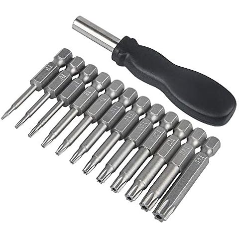 Yucool Torx-Schraubendreher-Bit-Set, 1/4 Zoll Sechskantschaft T5 - T40 Cover