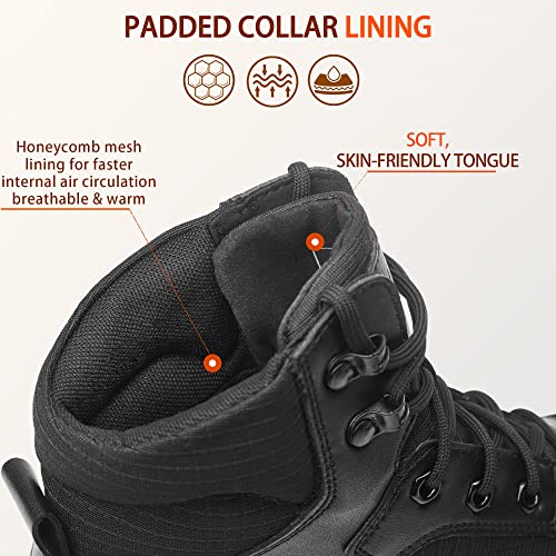 Rield Men's Military Tactical Boots Lightweight Hiking Jungle Army Combat Work Boots,Black,13 M Us #TOP6