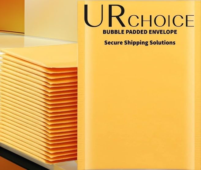 URCHOICE Padded Bubble Envelopes โ Premium Postal Wrap Bags for A3, A4, A5, A6 Sizes โ Secure Mailing & Shipping Solution (50, A5)