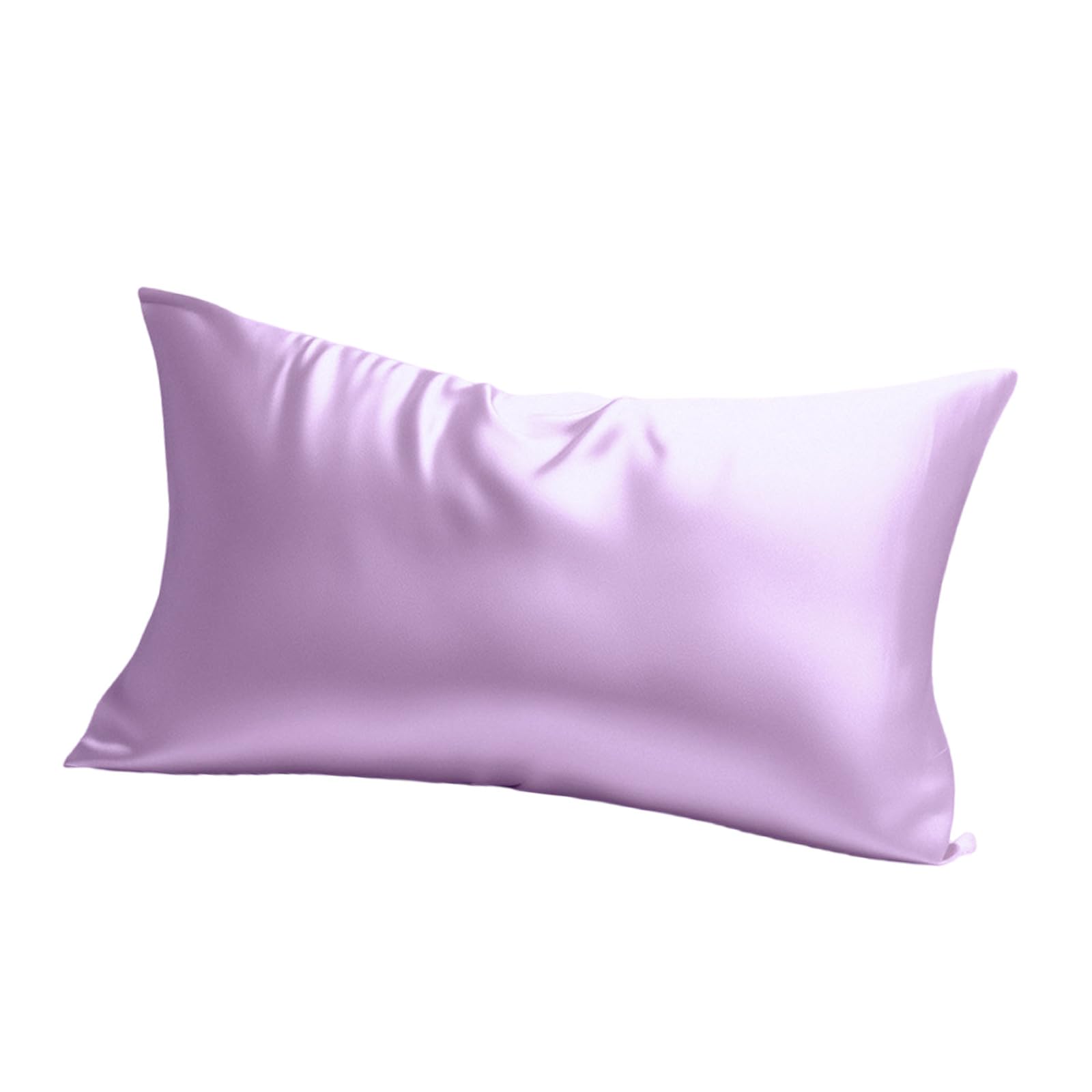 Buxuaaaa Smooth Fabric Pillowcase Sleeve Simulated Silk for Smooth Touching Comfortable & Colorfast Invisible Zippered Type Comfortable Sleep Pillow Sleeve