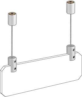 TUBYIC Ceiling Sign Hanger, Solid Aluminum Picture Hanging Hardware for Hanging Acrylic /Picture/Sign Board/Frame