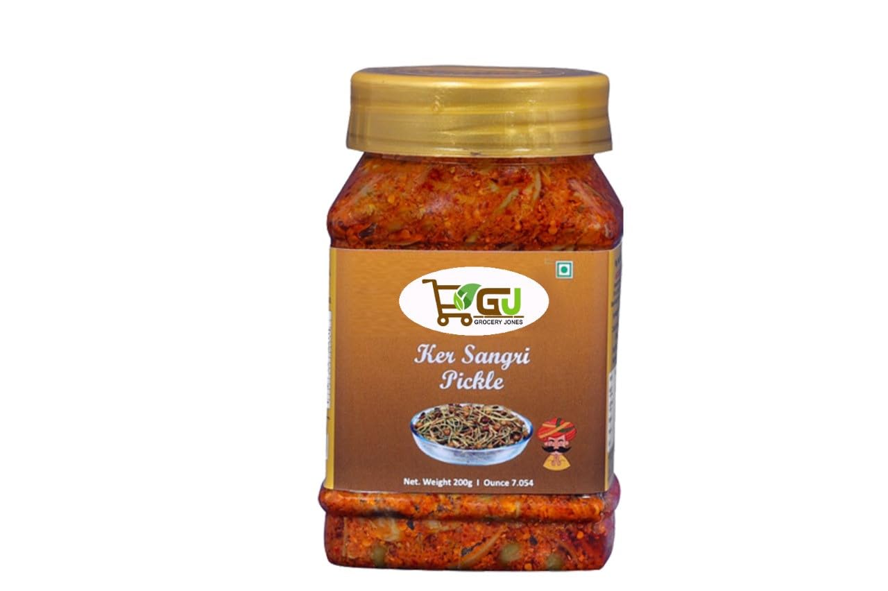 GROCERY JONES Ker Sangri Pickle | Homemade Handmade mix achar | Kair pickle | Marwari Rajasthani delicacy pickle | 200gm-image-27