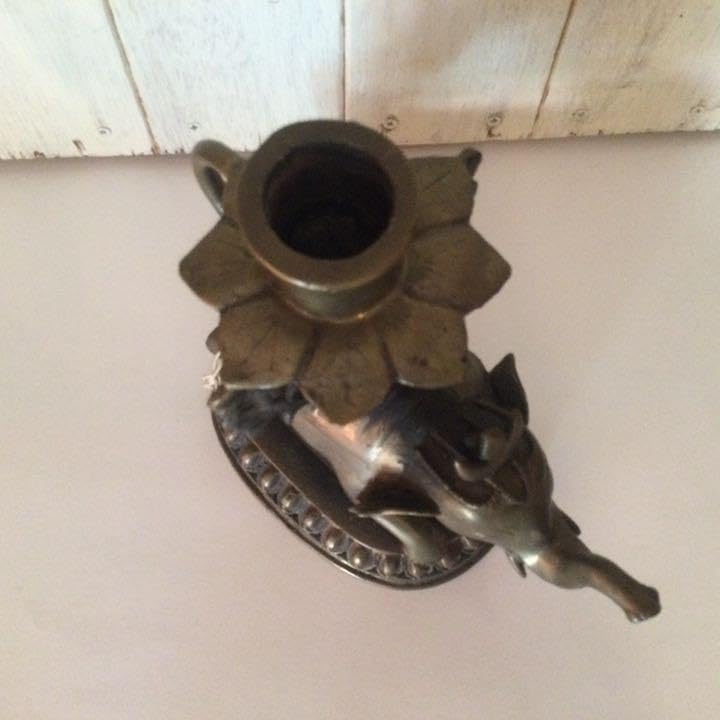 アンティーク　象のキャンドルスタンド　レトロ　金物 Amazon.co.jp: ヴィンテージ 象のキャンドルスタンド レトロ