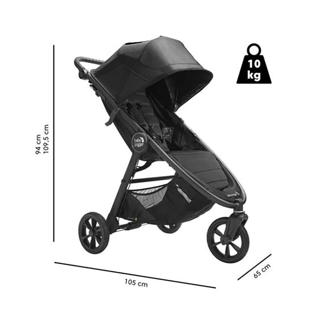 Baby Jogger City Mini GT2 - Cochecito de bebé ligero con suspensión en las cuatro ruedas para cualquier terreno, cochecito pequeño plegable rápidamente con una mano, color verde