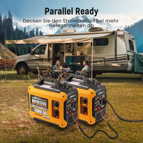 maXpeedingrods Inverter Stromerzeuger 2000W Stromgenerator Benzin 4 Takt mit USB und 230V Steckdosen, Digitalanzeige, kompakt und leicht für Camping, Outdoor Reise, Wohnmobil