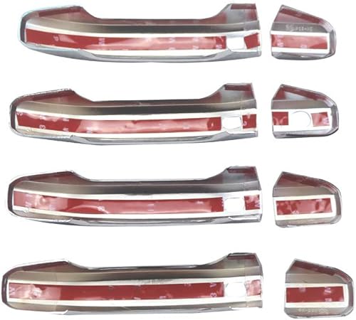 Miniatura 4 de NINTE Para GMC Sierra 14-20, Chevy Silverado 15-19, Chevy Tahoe, Suburban, GMC Yukon, Denali, ABS cromado con 4 orificios de cerradura inteligentes