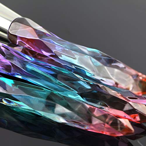 G-Texnik TGM00339001 Makeup Brushes, 10Pcs Professional Cosmetic Brush Set Special Shiny Foundation Face Powder Brush Eyeshadows Blending Blush Brushes Colorful Plastic Handle thumb #6