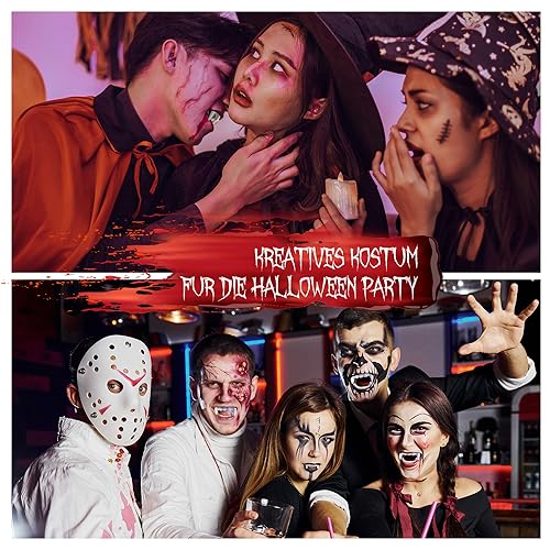 Festicy Halloween Spezialeffekt Make Up Set, Kunstblut, Narbenwachs & mehr – Ansicht 6