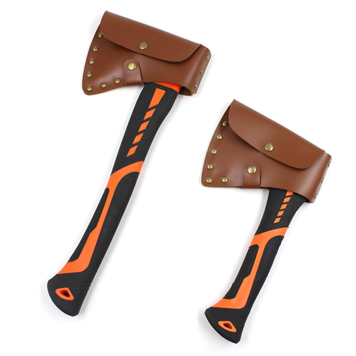 Angoily 2pcs Axe Protector Leather Cover Thickened Sleeve for Hatchet Axe Outdoor Protective Case Portable Axe Supply for Camping Logging