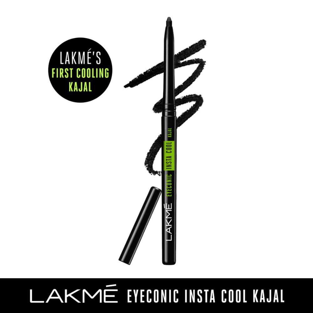 LAKMÉ Eyeconic Insta Cool Kajal, Black, Matte Finish Cooling Kohl Liner with Cucumber, Twist Up Pencil, 0.35 g & Absolute Perfect Radiance Brightening Day Cream 50g - Image 3 thumbnail