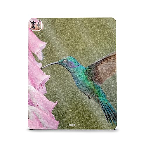 Image of MightySkins Carbon Fiber Skin Compatible with Apple iPad Pro 12.9 inch M2 6th Gen (2022) Full Wrap Kit - Hummingbird | Protective, Durable Textured Carbon Fiber Finish | Easy to Apply | Made in The USA