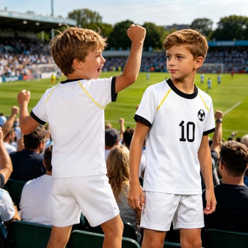 Image of Soccer Jersey Kids Boys Argentina Jersey Shirt Soccer Boys Tshirts Round Neck Short Sleeve Top