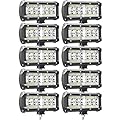 7 Inch LED Light Bars, LED Light Pods 156W 12000lm 12V 24V Offroad Driving Fog Lights Work Lights for Truck Tractor Pickup Boat Car ATV UTV RV Automotive Off Road Auxiliary Lights, 10 Pack