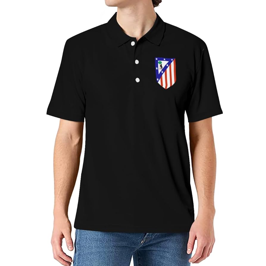 アトレティコ・マドリード ブラックポロシャツ ゲームシャツ アトレティコ・マドリード ブラックポロシャツ ゲームシャツ