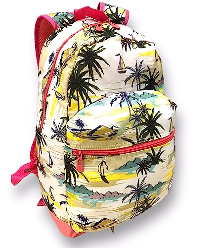 Mochila Feminina Estampada De Costas Casual Para O Dia Dia (palmeira)