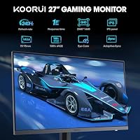 KOORUI Gaming Ercan 27 Zoll – QHD 2560 x 1440 IPS PC Bildschirm, 240 Hz, 1 ms, Adpitive-Sync, Gsync Compatibility HDMI DisplayPort HDR 10 – Ansicht 5
