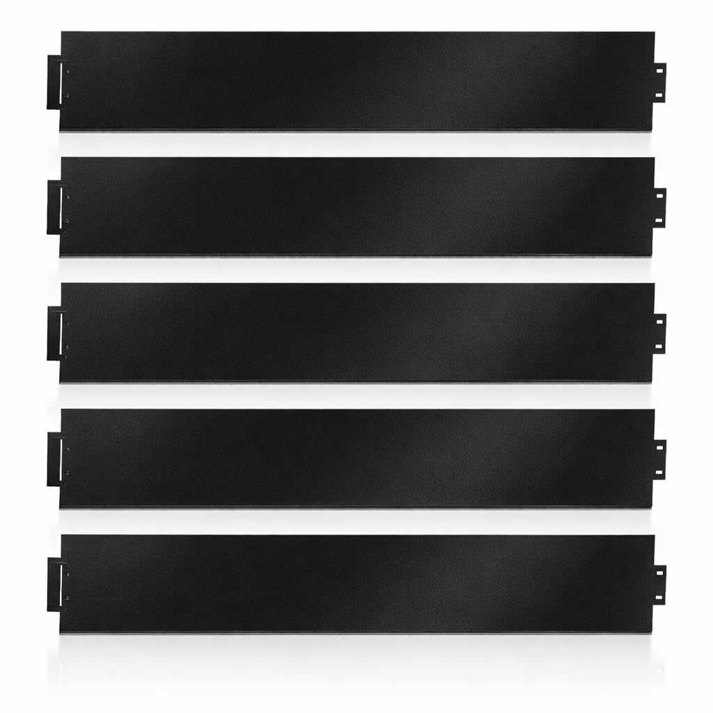 Rasenkante Metall Verzinkt, 15m Schwarz Matt Flexible Garten Beeteinfassung, Kratzfeste Oberfläche Stecksystem ohne Zubehör Einfache Montage, 15 Stück 100cm x 18cm (L x H)