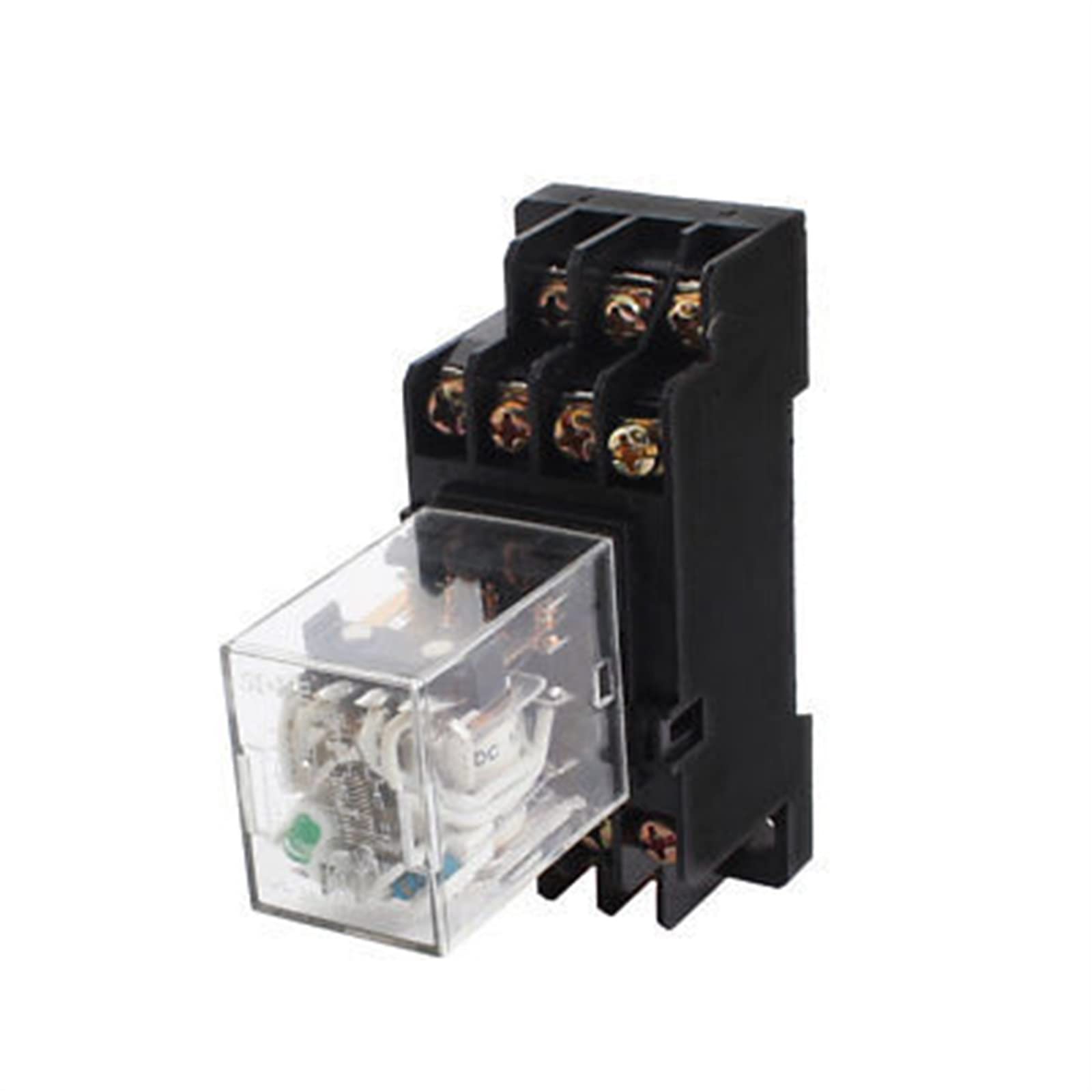 VDOQTLJT 2Pcs DC12V Coil 4PDT 14Pin 35mm DIN Rail Mount Plug-in Power Relay HH54PL