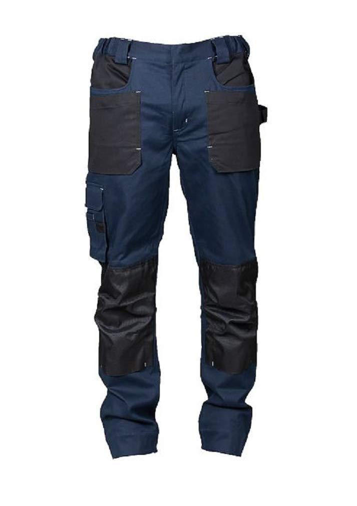 JRC 993730 Mostar Pantalone Uomo Multitasche da Lavoro Misto Cotone Tasche Rinforzi antistrappo Blu Navy