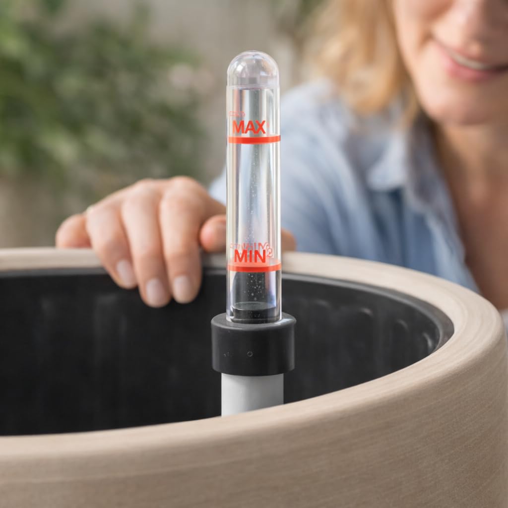 GiDeli Macetero autorriego – Maceta de riego automático con indicador de nivel de agua – Macetas que protege contra el desbordamiento y la putrefacción – Macetas para ahorrar tiempo