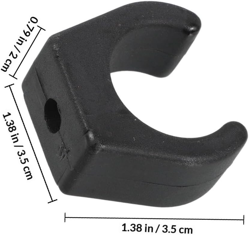 4 Pcs Black Nylon Single Hole Cable Clamps for Boat Pipe Mounting, Lightweight and Compact Marine Hardware, Secure and Stable Sailing Accessories for Yacht and Boat Navigation