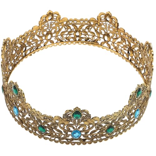 Couronne de Roi en Cristaux Scintillants - Finition Vintage Haute Qualité pour Homme Distingué