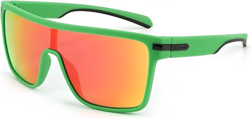 Karsaer Gafas de sol polarizadas TR90 para hombre vintage cuadradas para ciclismo correr pescar golf senderismo deportes