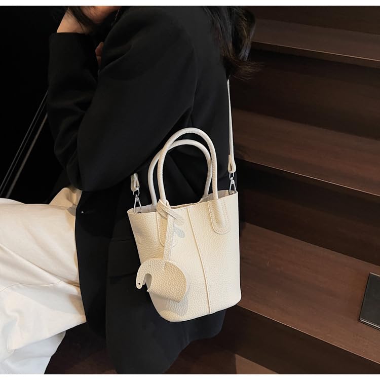 Small bucket bag Top Handle Bag for Women Vegan Leather Handbag for Women Women's Crossbody Shoulder Handba2