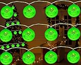 Hefnoya Green Monster Weihnachts-Lichterkette, 3 m, 20 LEDs, batteriebetrieben...