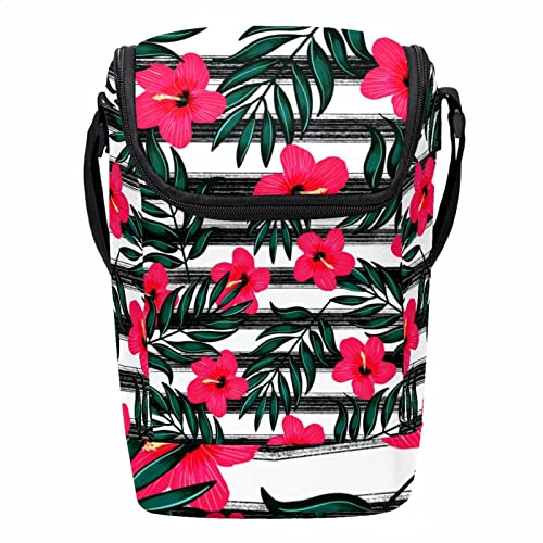 Bolsa de almuerzo pequeña para oficina con estampado floral 2