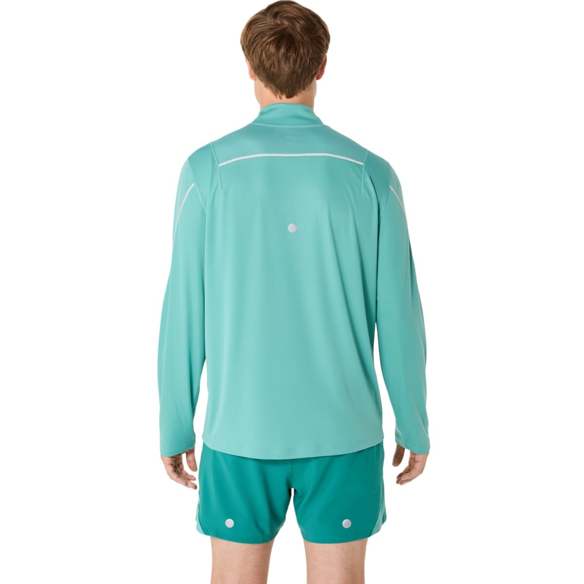 ASICS Men's ROAD LITE SHOW 1/2 ZIP TOP Running Apparel, XL, LIGHT TEAL