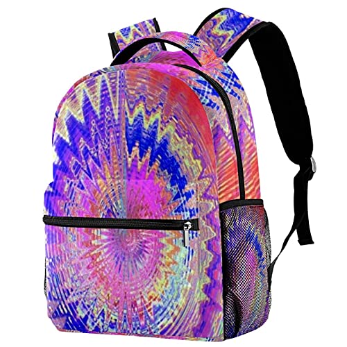 Sac à dos bleu violet vert dégradé multicolore grand format voyage femme