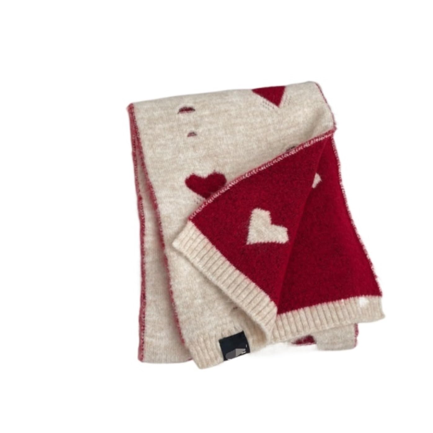 Bufanda Versátil Bufanda De Doble Cara Patrón Amor Mantón Salvaje Gruesa Simple para Otoño Invierno Pañuelo Suaves(K)