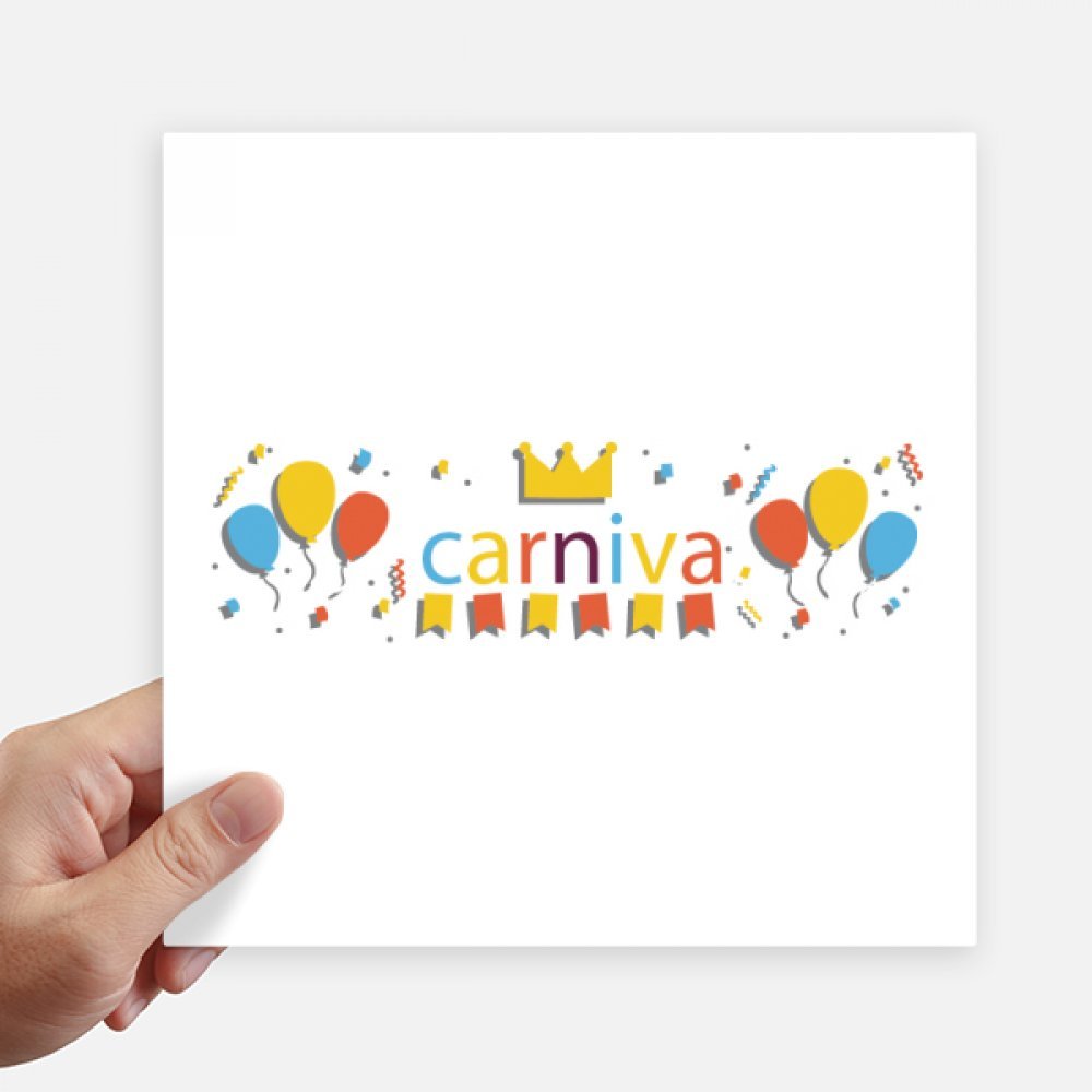 Pegatinas cuadradas de globo y carnaval de Venecia DIYthinker de 20cm para pared