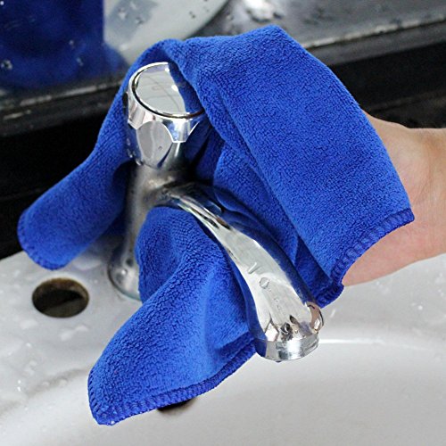 Image of 400 GSM Microfiber Cleaning Cloths,Ultra Absorbent Lint Free Reusable Towels for Kitchen, Glass, Windows, Car Detailing & Household Cleaning, Thick Quick Dry Cleaning Rags, 12 inch x 12 inch