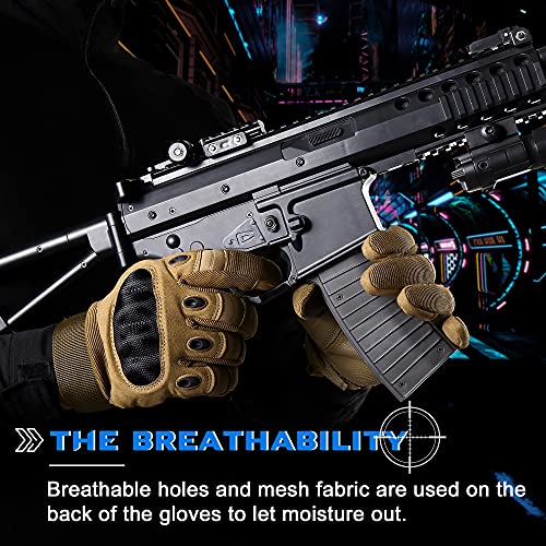 Yosunping Touchscreen Tactical Gloves For Men Riding Motorcycle Atv Paintball Airsoft Work Gloves Brown Xl #TOP2