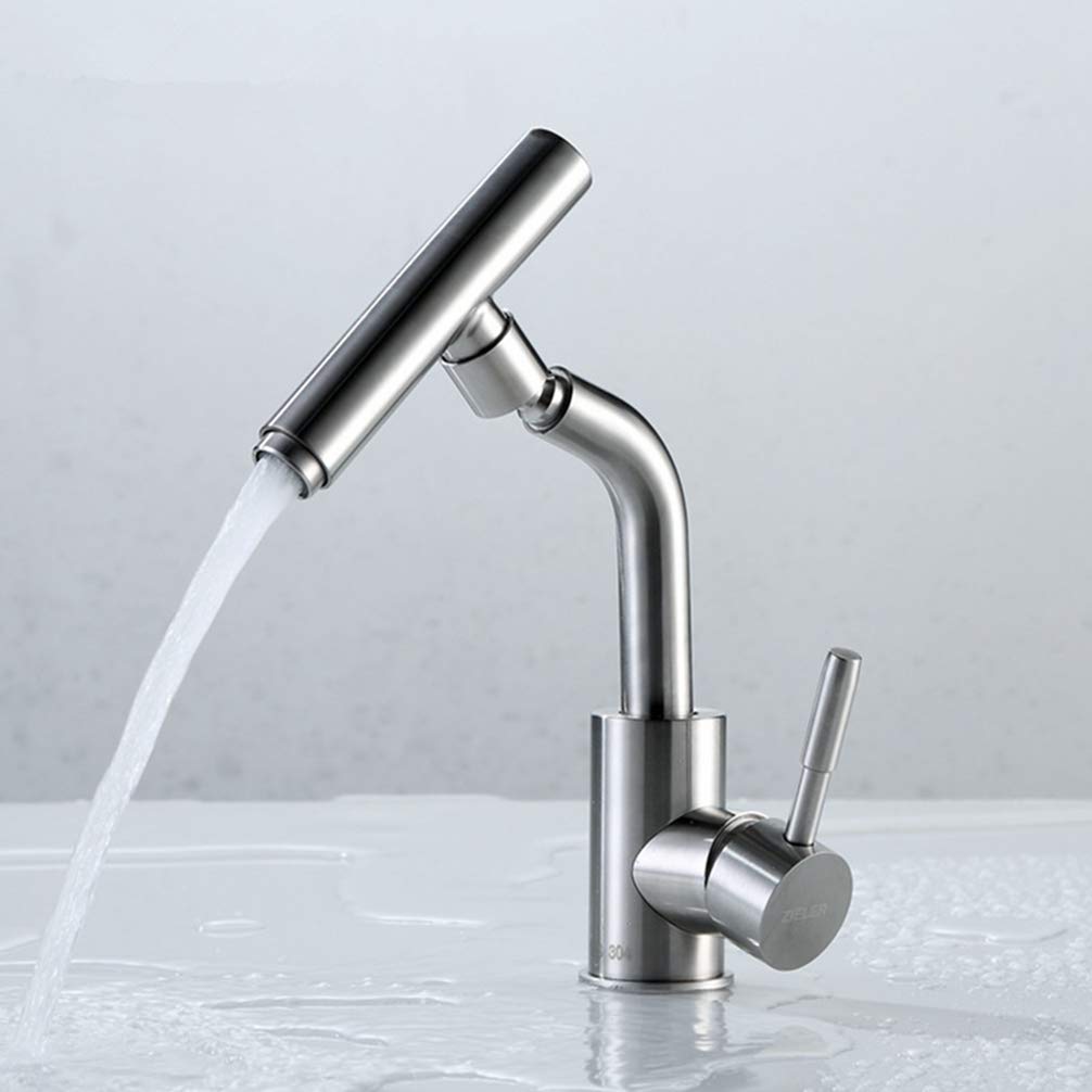 Stainless Steel Kitchen Faucet Mixer Tap 720 Degree Swivel Rotatable Basin Mixer,B
