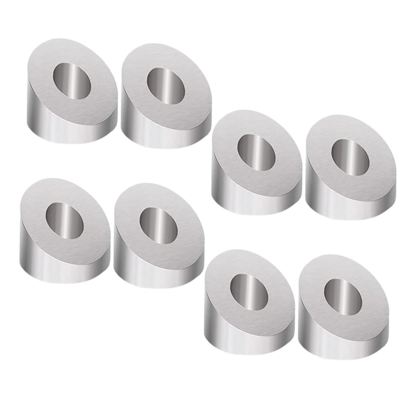 8Pcs Stainless Steel Cable Railing Kit with 35-Degree Angle Beveled Washers for Stair Railing Hardware, Wire Cable Connectors Suitable for Deck and Outdoor Use