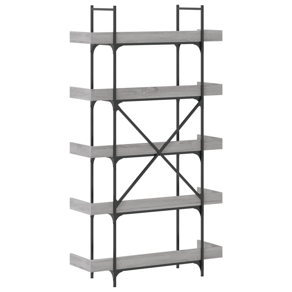 Generisch Bücherregal 5 Böden Grau Sonoma 100x33x180,5 cm Holzwerkstoff,Möbel,Regalsysteme,Bücherregale Bücherschränke-837700