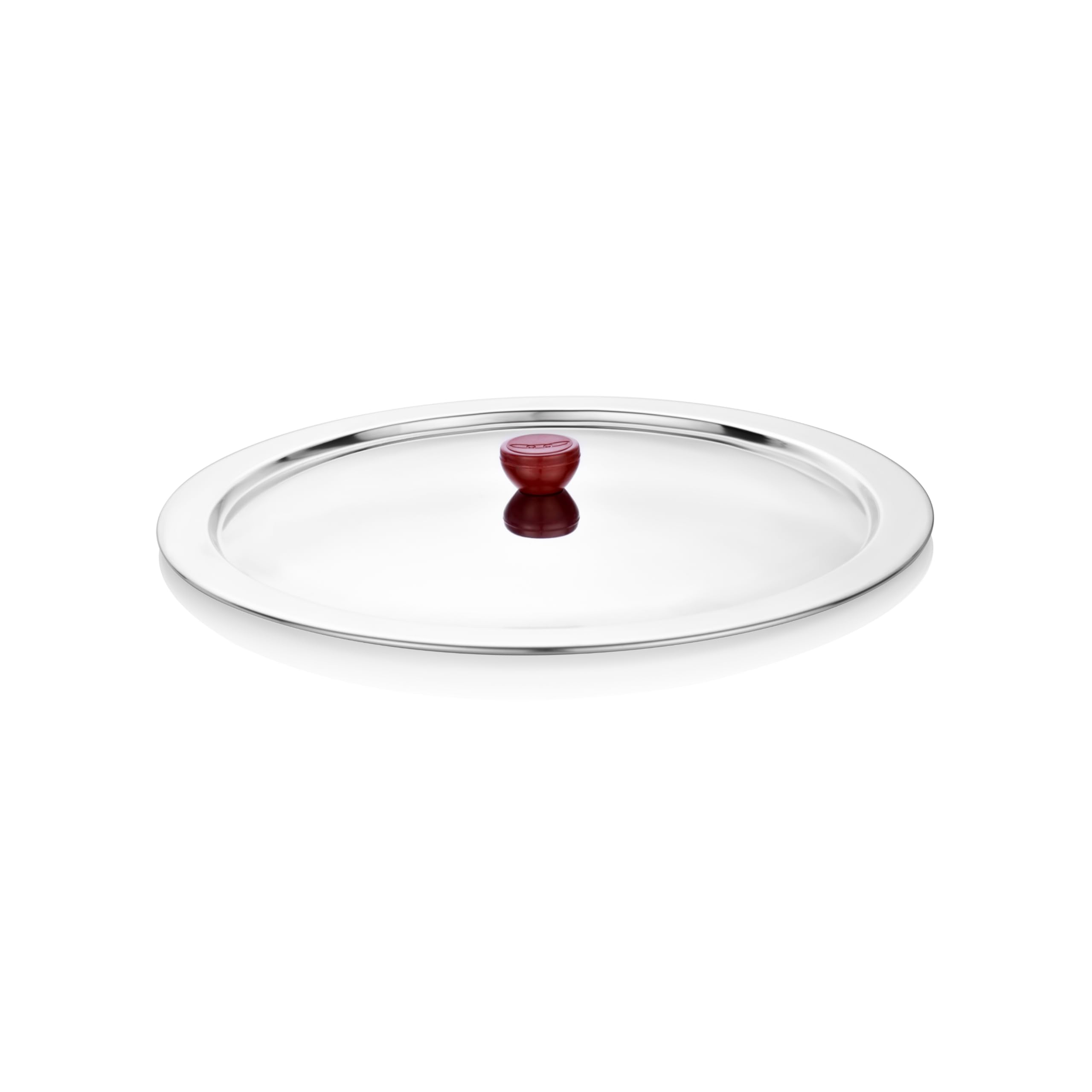 Embassy Stainless Steel Multipurpose Lid/Cover with Heat Resistant Knob | Diameter 28.5 cm | Size 5 | Cover for Utensils, Tava, Topes, Kadhai, Pots and Pans