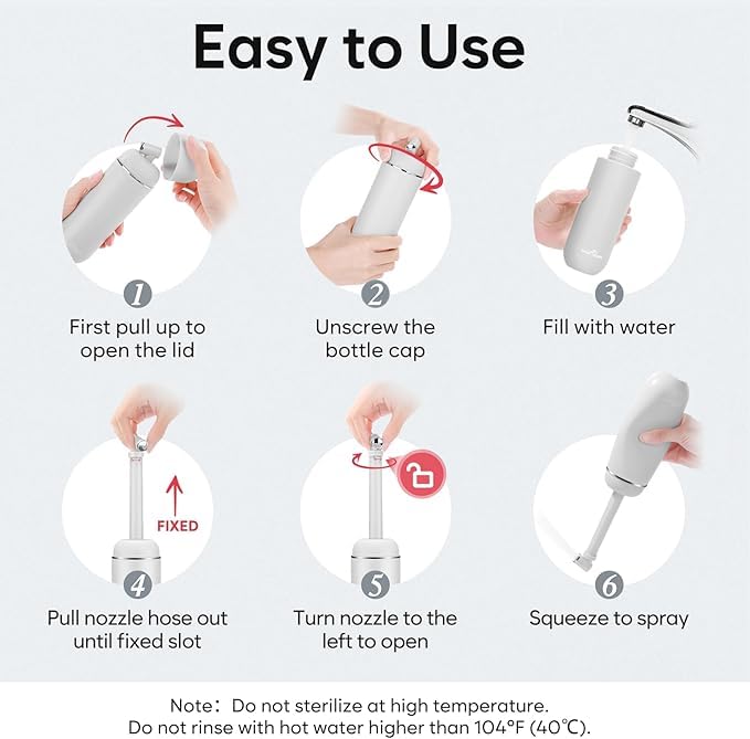 Image of Bebo Creations Portable Jet Spray for Toilet: Travel Essentials for Men & Women - Bidet Spray Gun, Portable Bidet, Hostel Essentials, Toilet Seat Sanitizer, Useful Gadgets for Home & Hygiene
