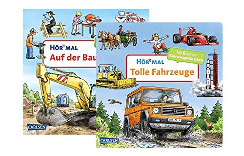HÖR MAL: excelentes vehículos + en la obra, Pappbücher-Set con sonidos