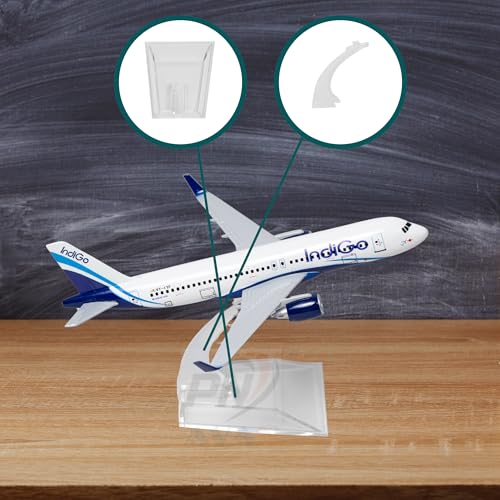 Image of Aeroplane Indigo Airways Airlines Scale Model Die Cast Metal Aircraft Highly Detailed Replica Gift for Aviation Enthusiasts 16 Cm, for Kid