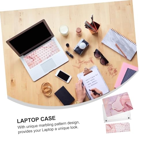 Funda rígida Macbook Air de 2 piezas con diseño de mármol y protector de teclado 4