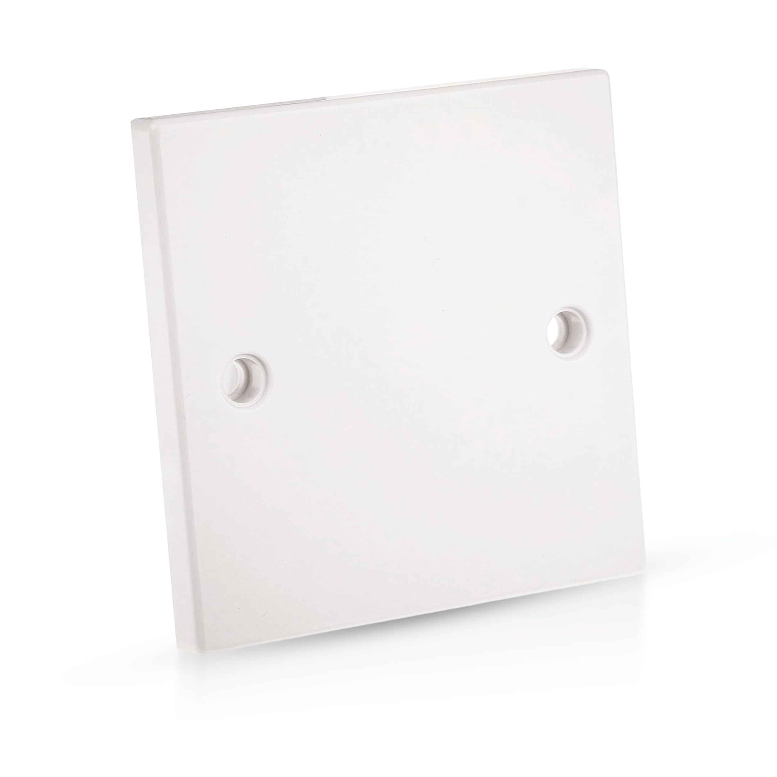 rhinocables Single Socket Blanking Plate – Plug Covers, UK | Waterproof Light Switch Plate | Electric Wall Fitting | Blank Concealer for Unused Outlet | White with Screws (Pack of 1)