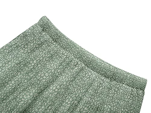 Image of NASHALYLY Women's Chiffon Elastic High Waist Pleated A-Line Flared Maxi Skirts