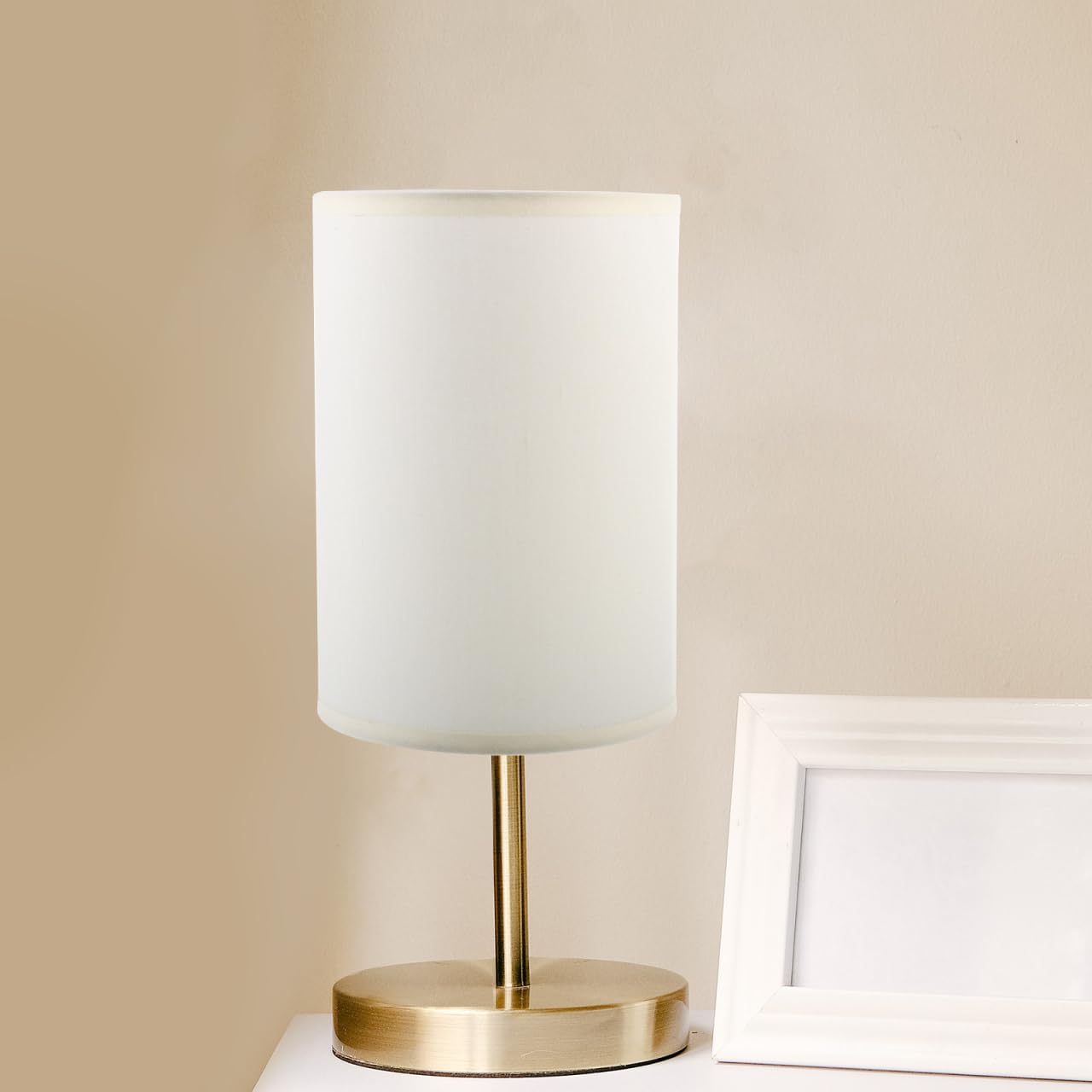 LIFKOME Fabric Lamp Shade Small Table Lampshade E27 Light Bulb Cage Guard Cylinder Lampshade Replacement for Chandeliers Bedside Table Lamp Wall Sconce