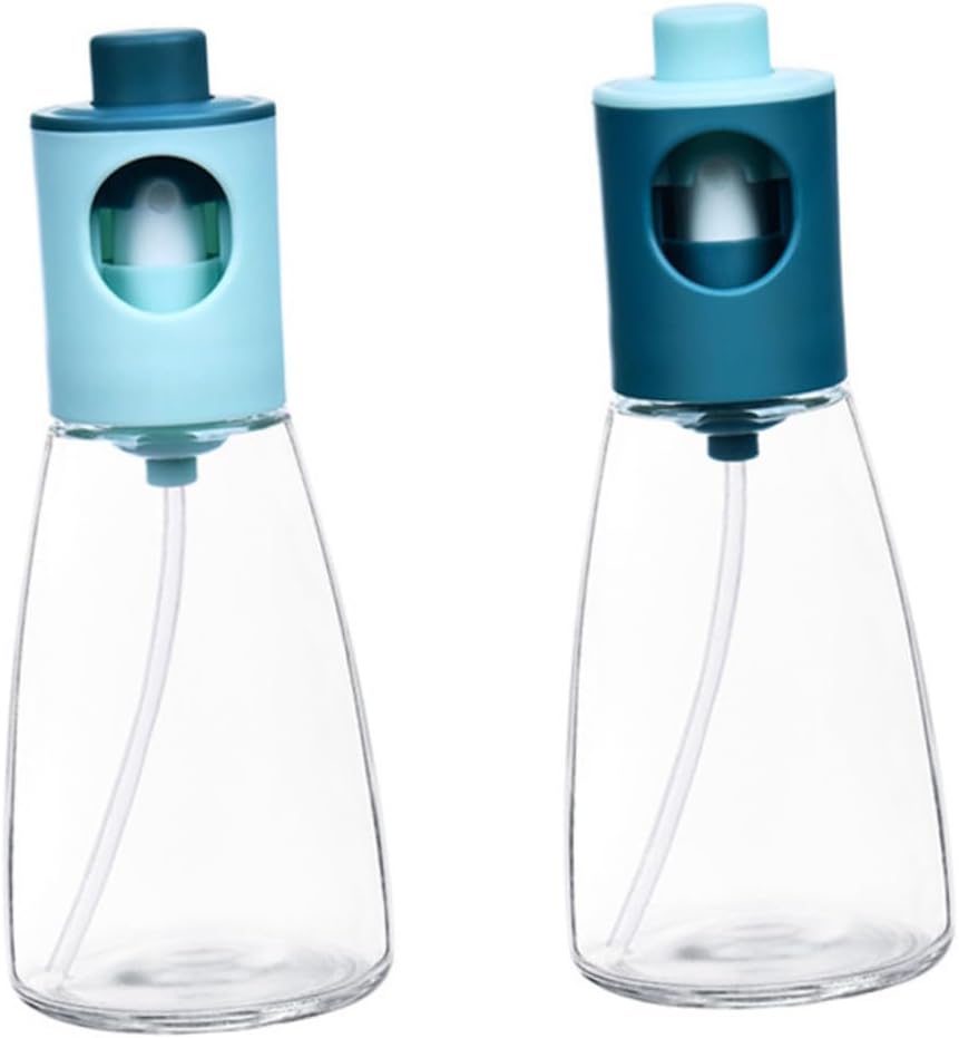KICHOUSE 2Pcs Oil Sprayer Press Type Oil Dispenser with Ergonomic Design for Barbecue Frying Baking and Salad Dressing