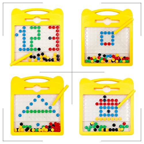 Image of Magpad Dot | Includes 7 Double-Sided Picture Cards | with Magnetic Dots & Stylus | Kids Pattern Drawing Writing Board | STEM Learning Tool for Kids | Gifts for Kids