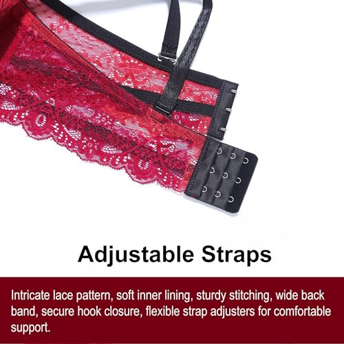 Image of secret lives Polyester Lace Women Bridal Underwire Padded Hipster Lingerie Set
